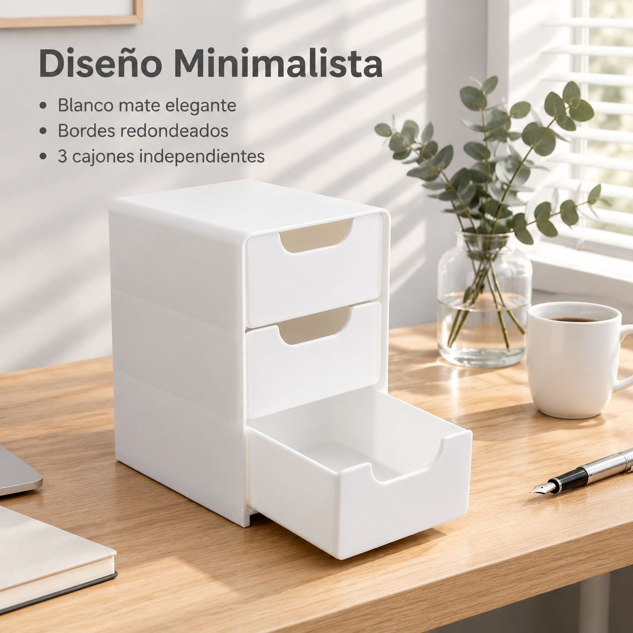 Caja de almacenamiento pequeña tipo cajón para escritorio
