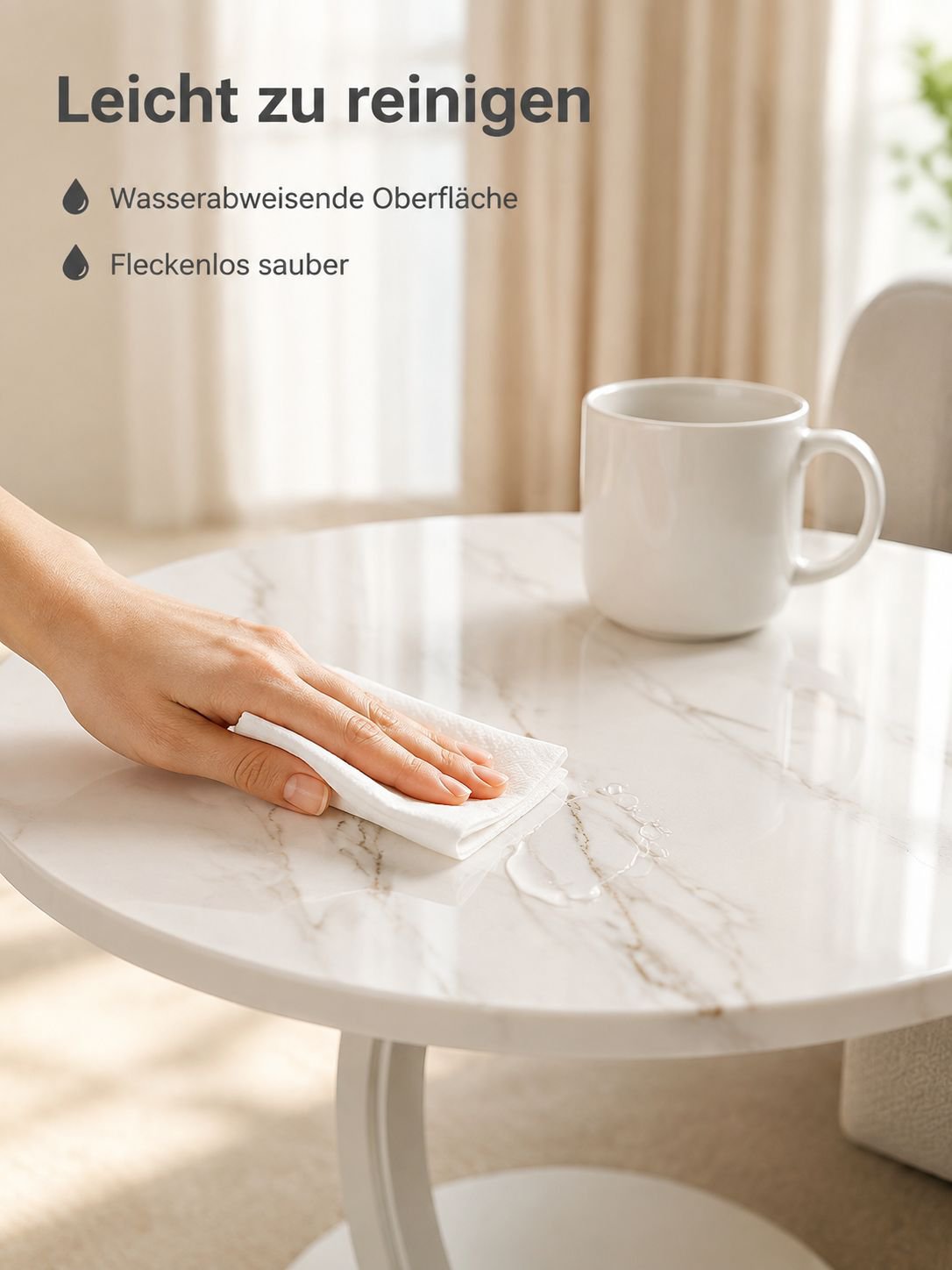 Detailansicht des Landhausstil-Ablagetischs