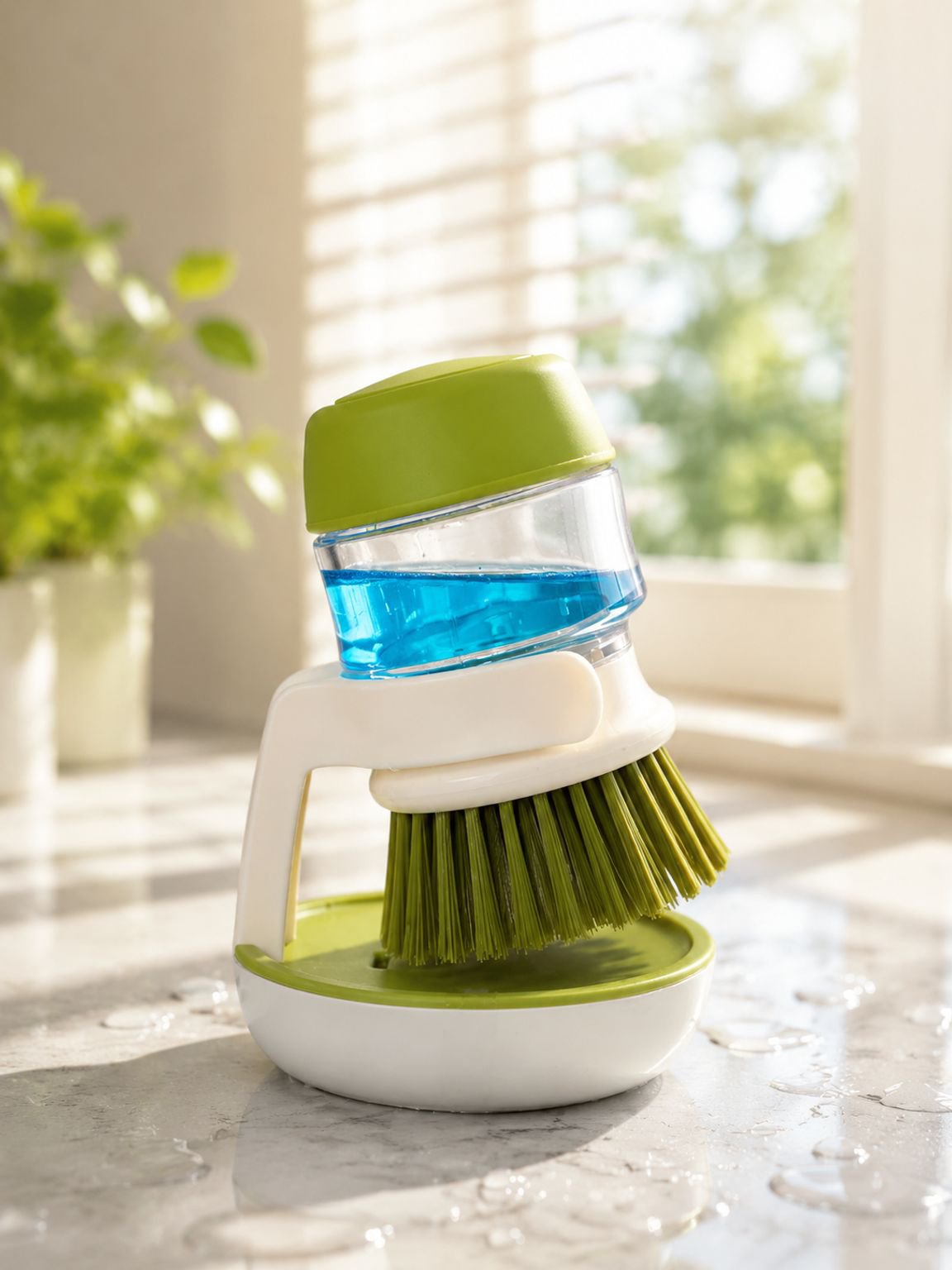 Dishwashing Magic Tool in use at a kitchen sink