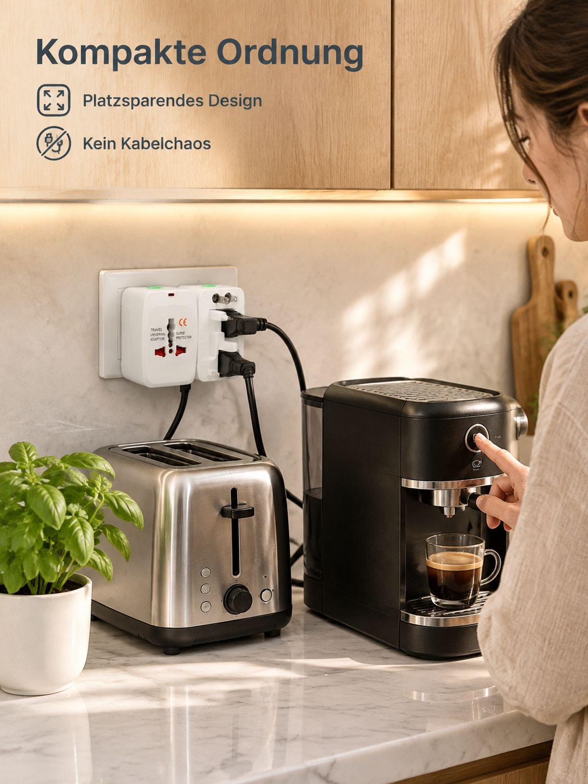 Multifunktionaler Universal-Steckdosenadapter