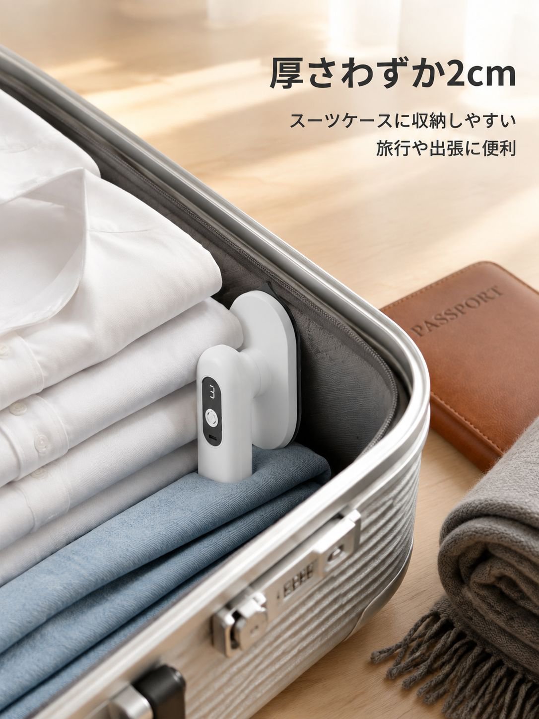出張旅行用折りたたみハンディアイロン