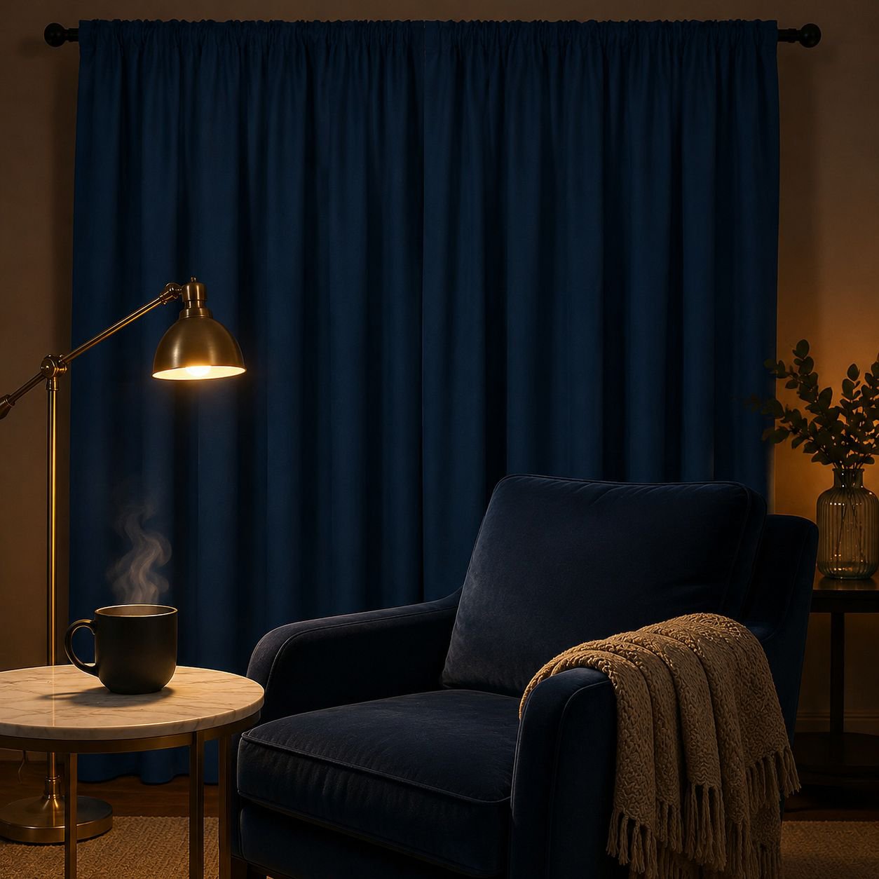 Living Room Full Blackout Thermal Insulation Sunscreen Curtain