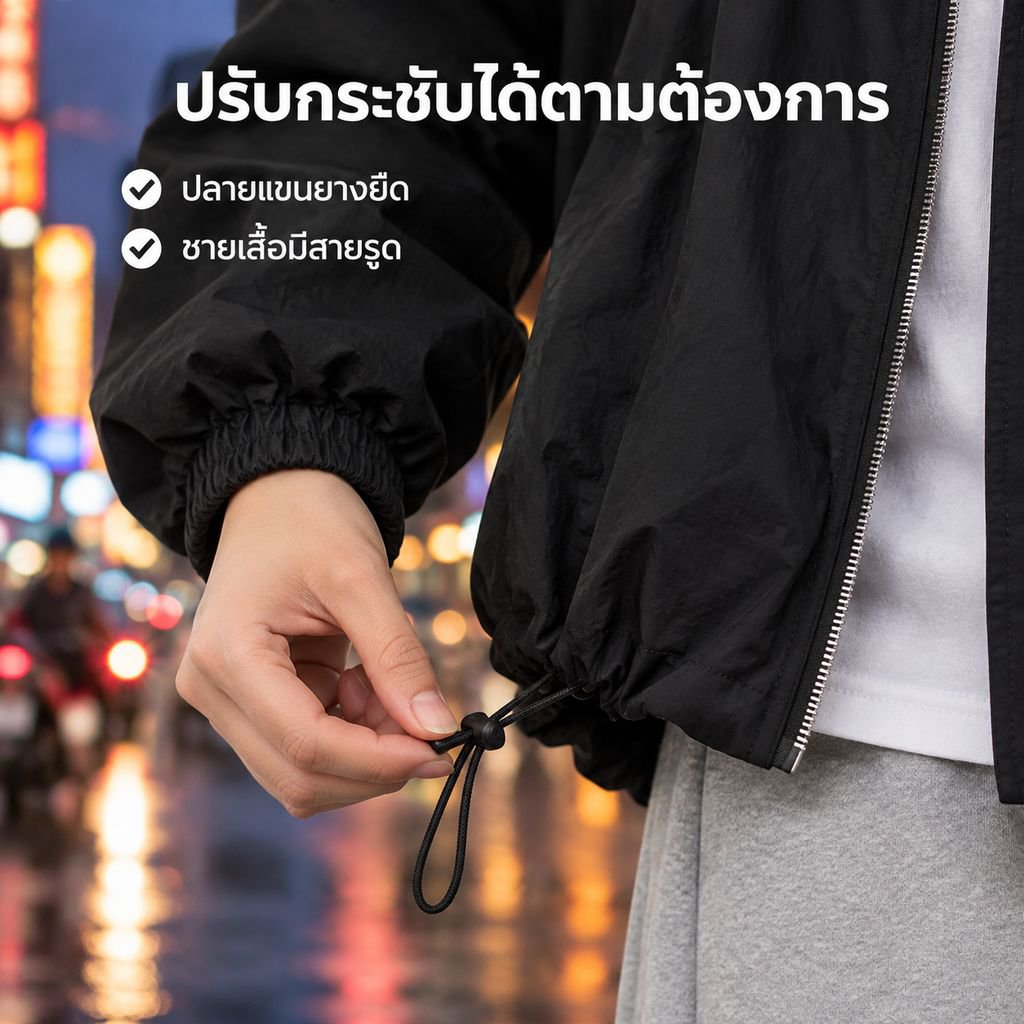 เสื้อแจ็คเก็ตผู้หญิง กันลมกันน้ำ ทรงหลวม สำหรับฤดูใบไม้ผลิและฤดูใบไม้ร่วง