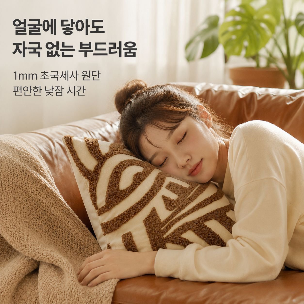 크림색 고급 레트로 스타일 쿠션/소파 쿠션