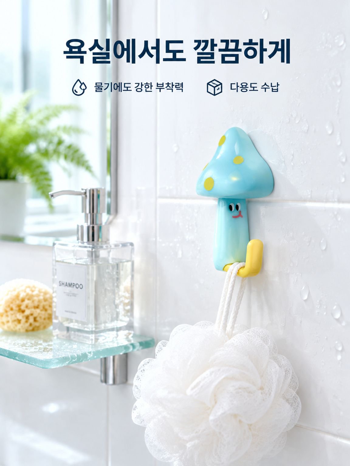 버섯 모양 귀여운 후크