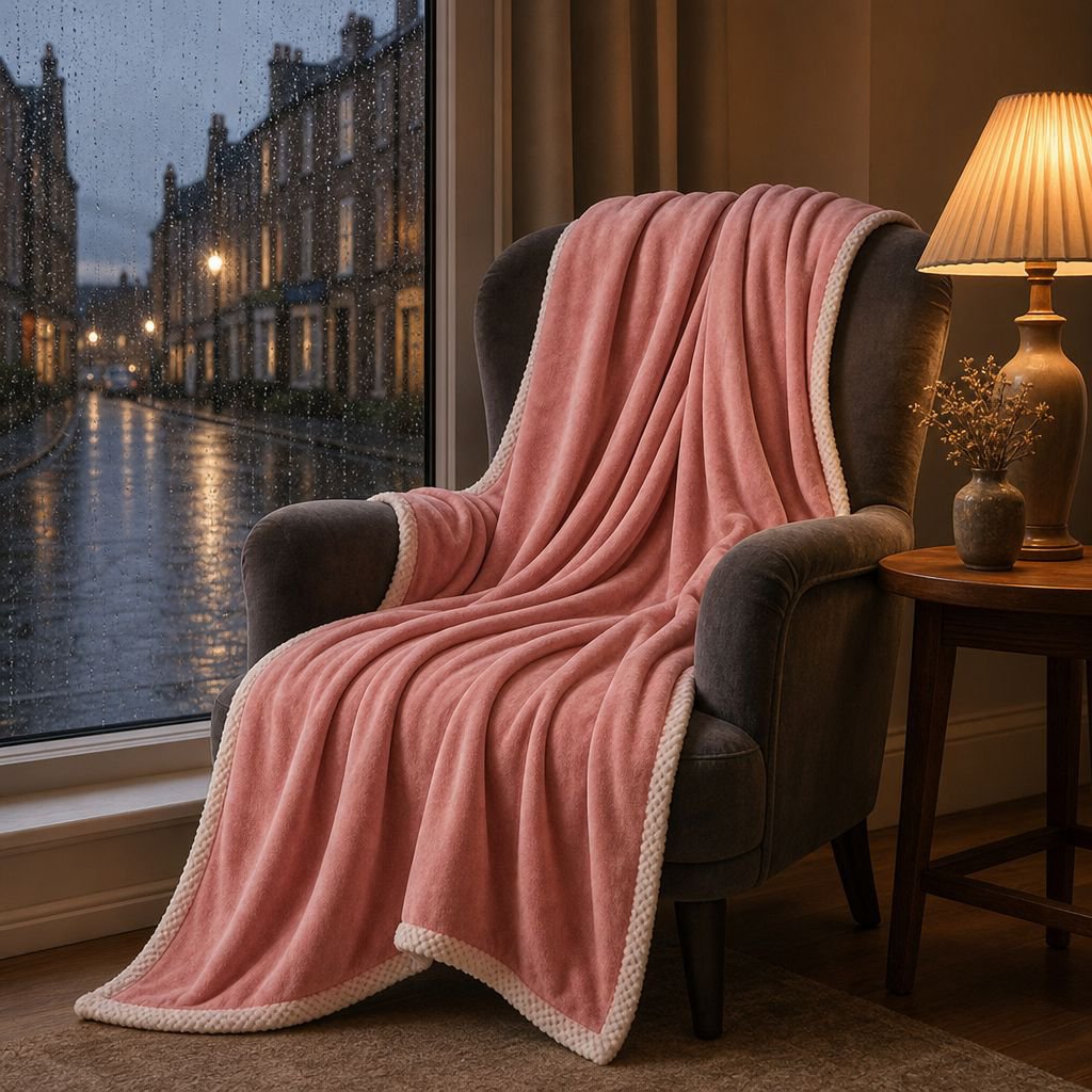 All season thickened fleece throw blanket