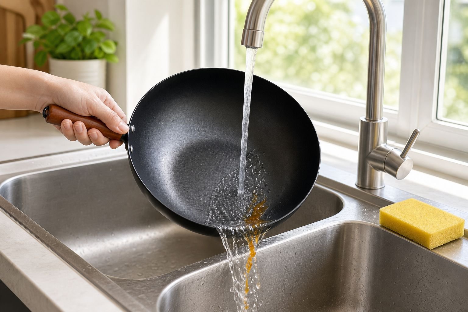Gas Stove Compatible Deep Nonstick Frying Pan, Easy to Clean