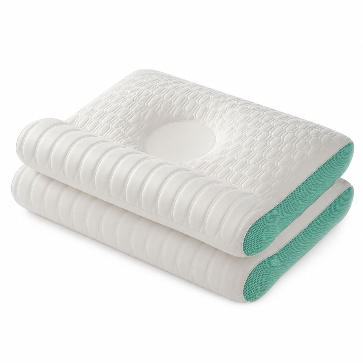 Zoned Traction Health Care Pillow Pair Neck Support Core