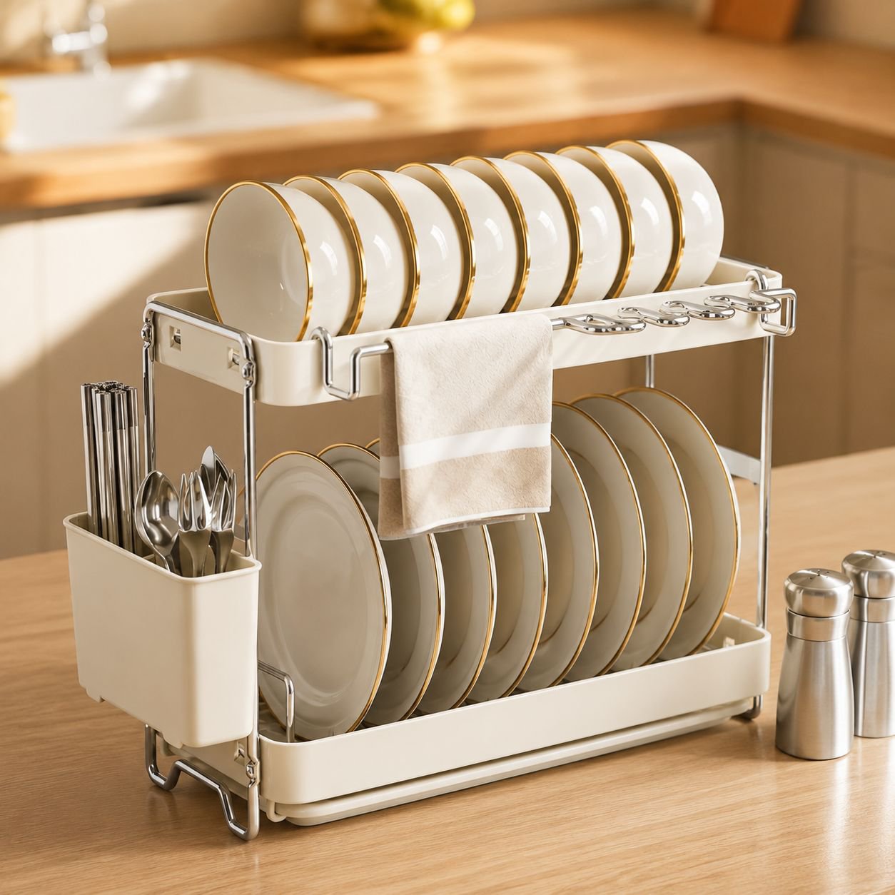 Stainless Steel Sink Dish Rack for Drying and Storage