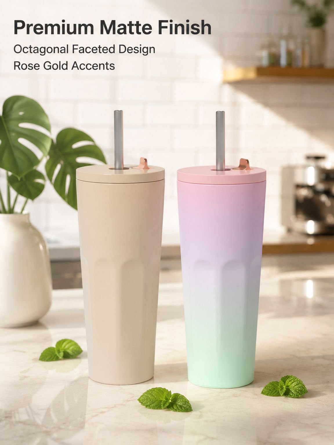Portable insulated straw cup