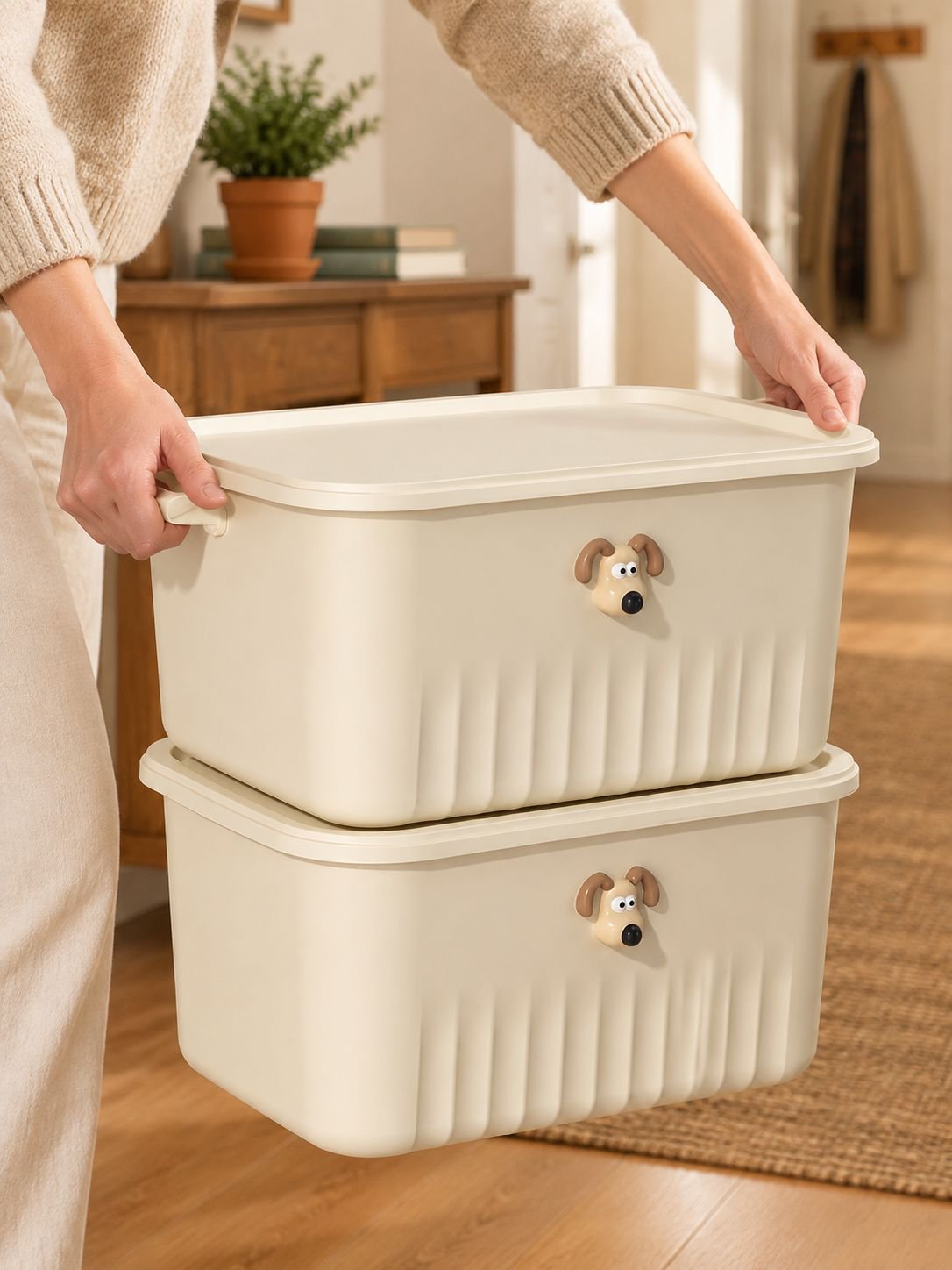 Caja organizadora portátil para juguetes y ropa