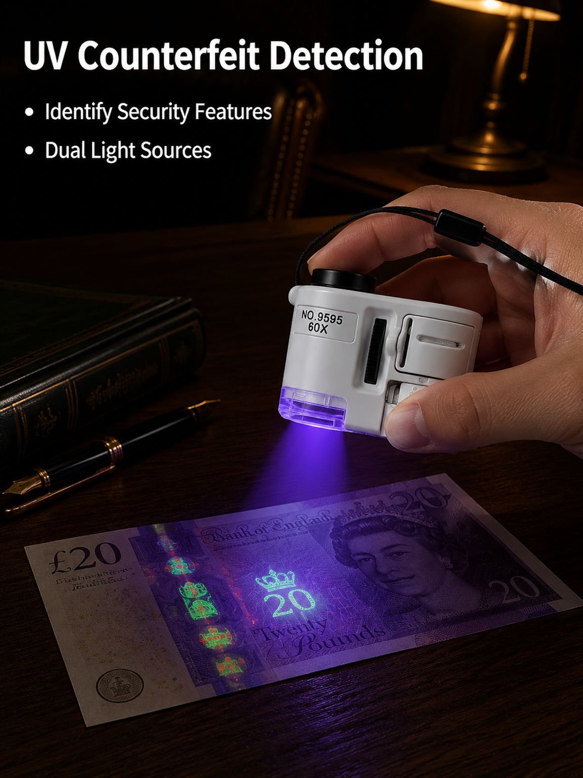 JMY - Portable Light 60x Magnifying Glass