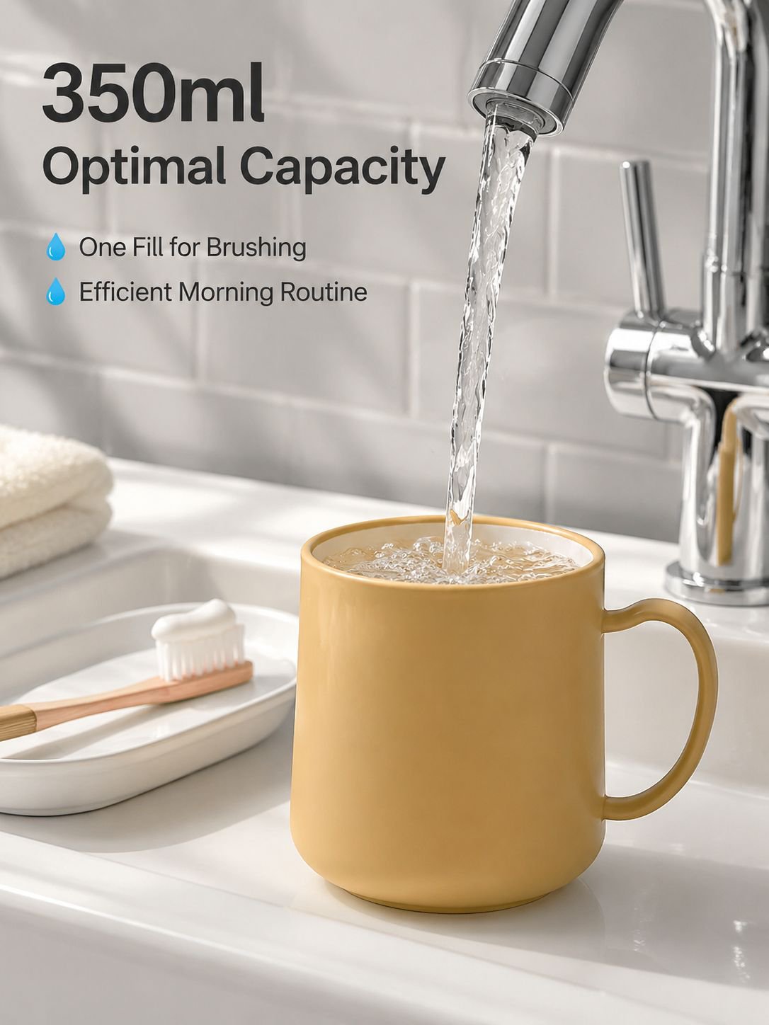 Thick, simple and fashionable mouthwash cup