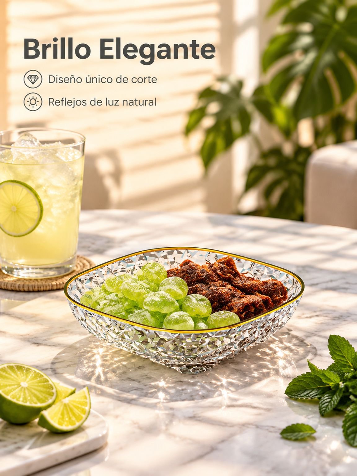 Bandeja de dulces para mesa de centro en casa