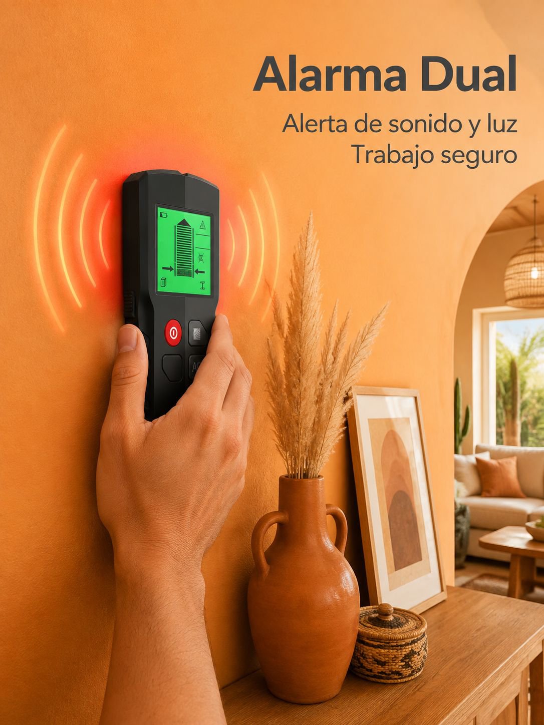 Detector 5 en 1 para Pared (Tornillos/Metales/Cables)