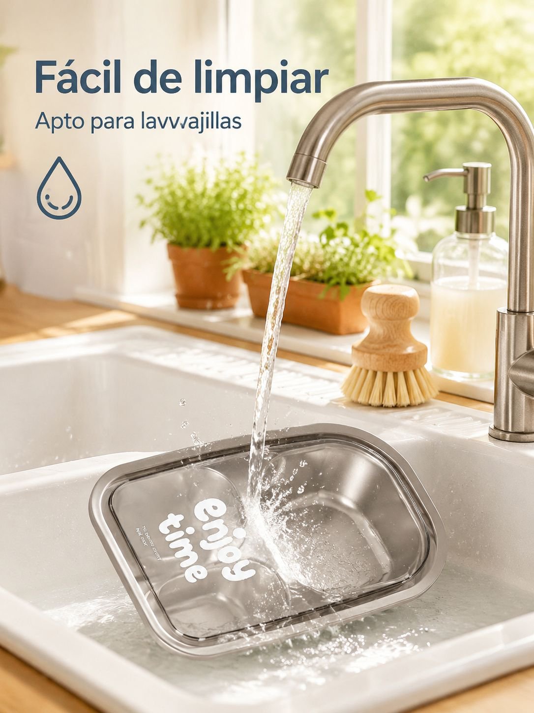 Lonchera térmica portátil de acero inoxidable 304 con compartimentos