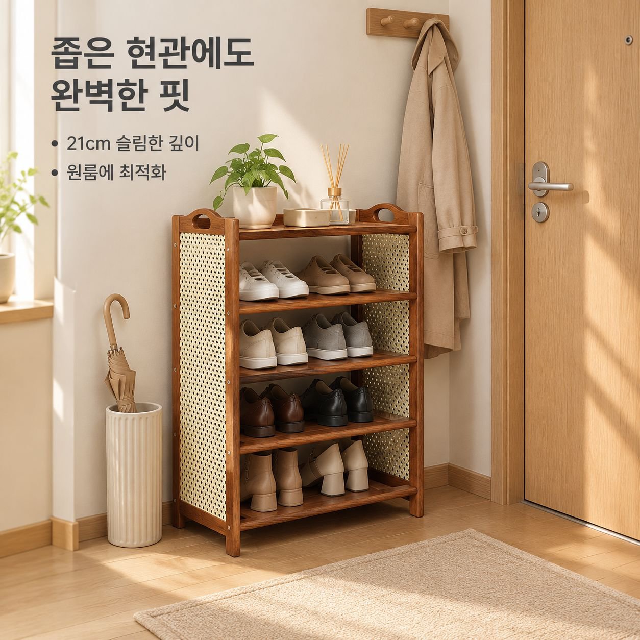 가정용 다단 대용량 간이 신발장 원룸 기숙사 심플 현관 신발정리대