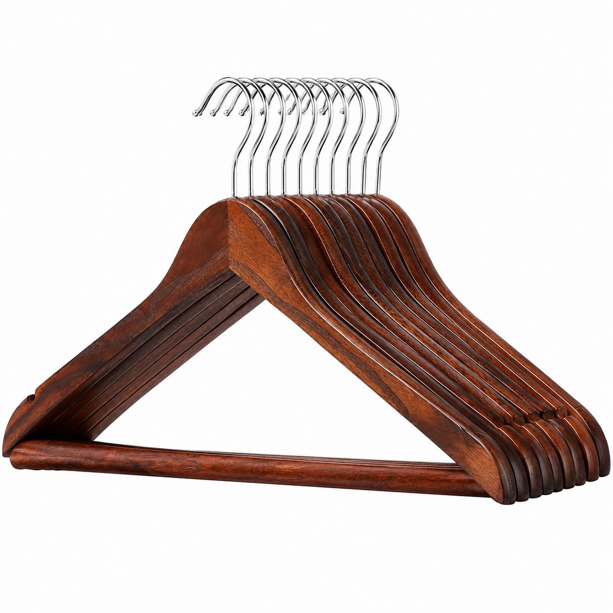 NonMarking Solid Wood Adult Clothes Hanger
