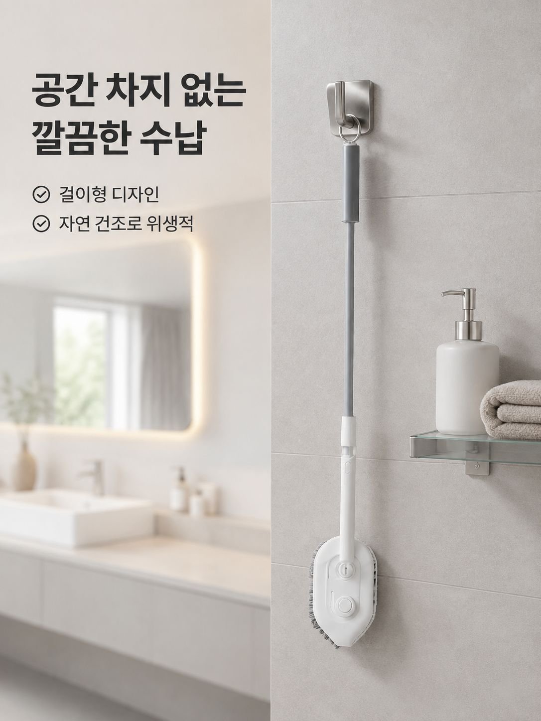 욕실 바닥 틈새 청소용 브러시