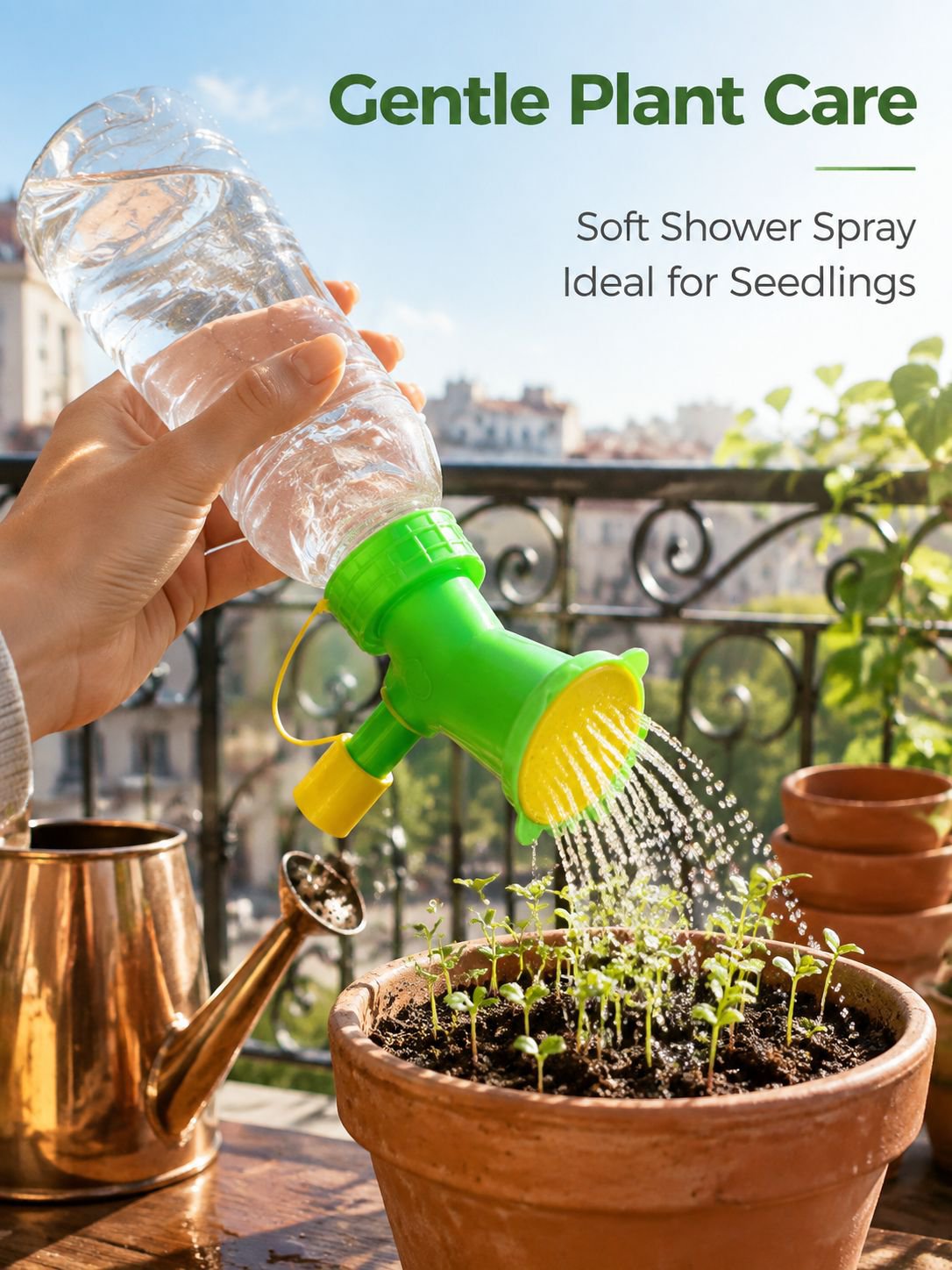 Dual Outlet Spray Bottle Shower Head