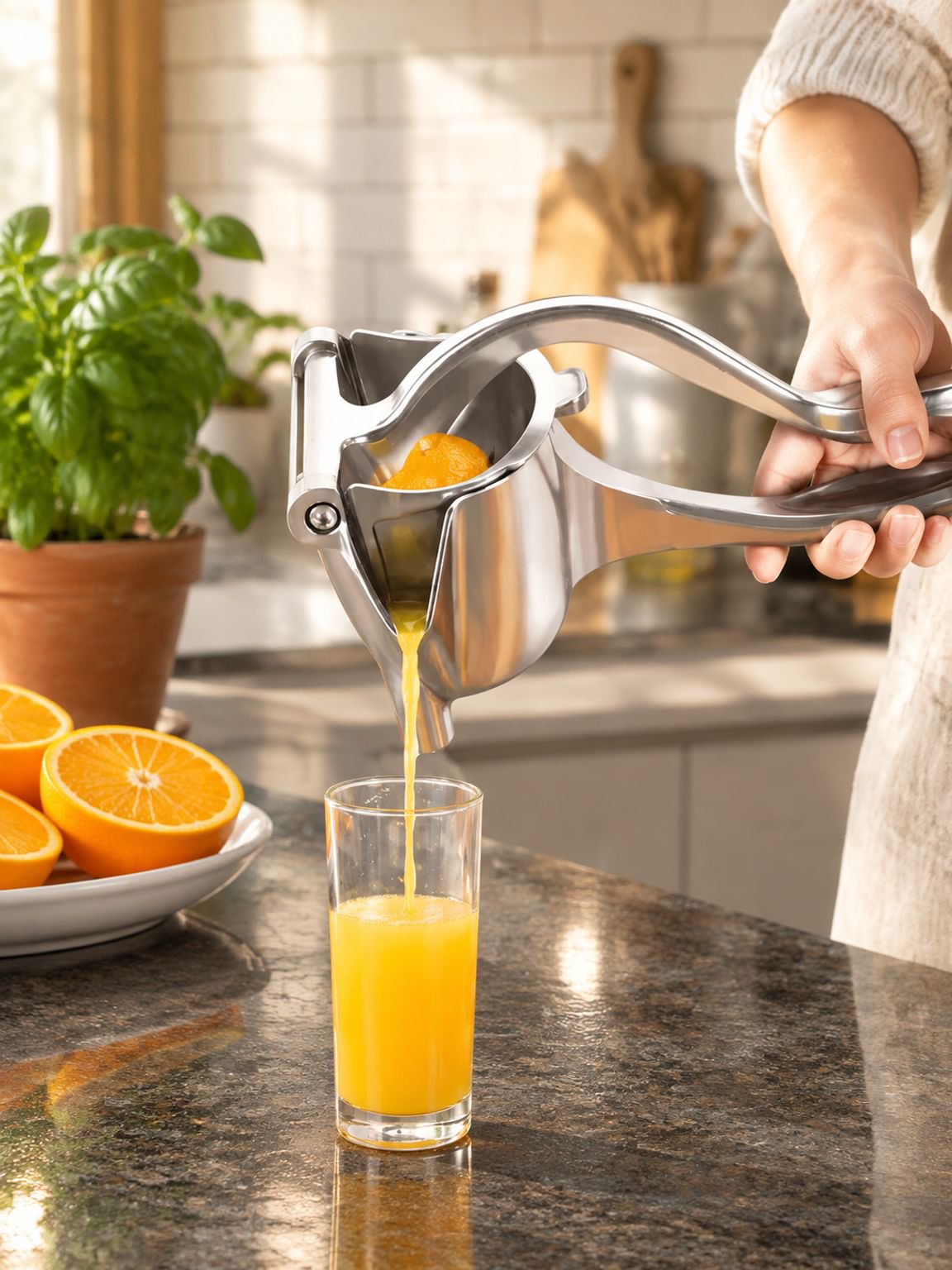 Manual Citrus Juicer Cup Hand Press Orange Lemon Squeezer Juice Maker