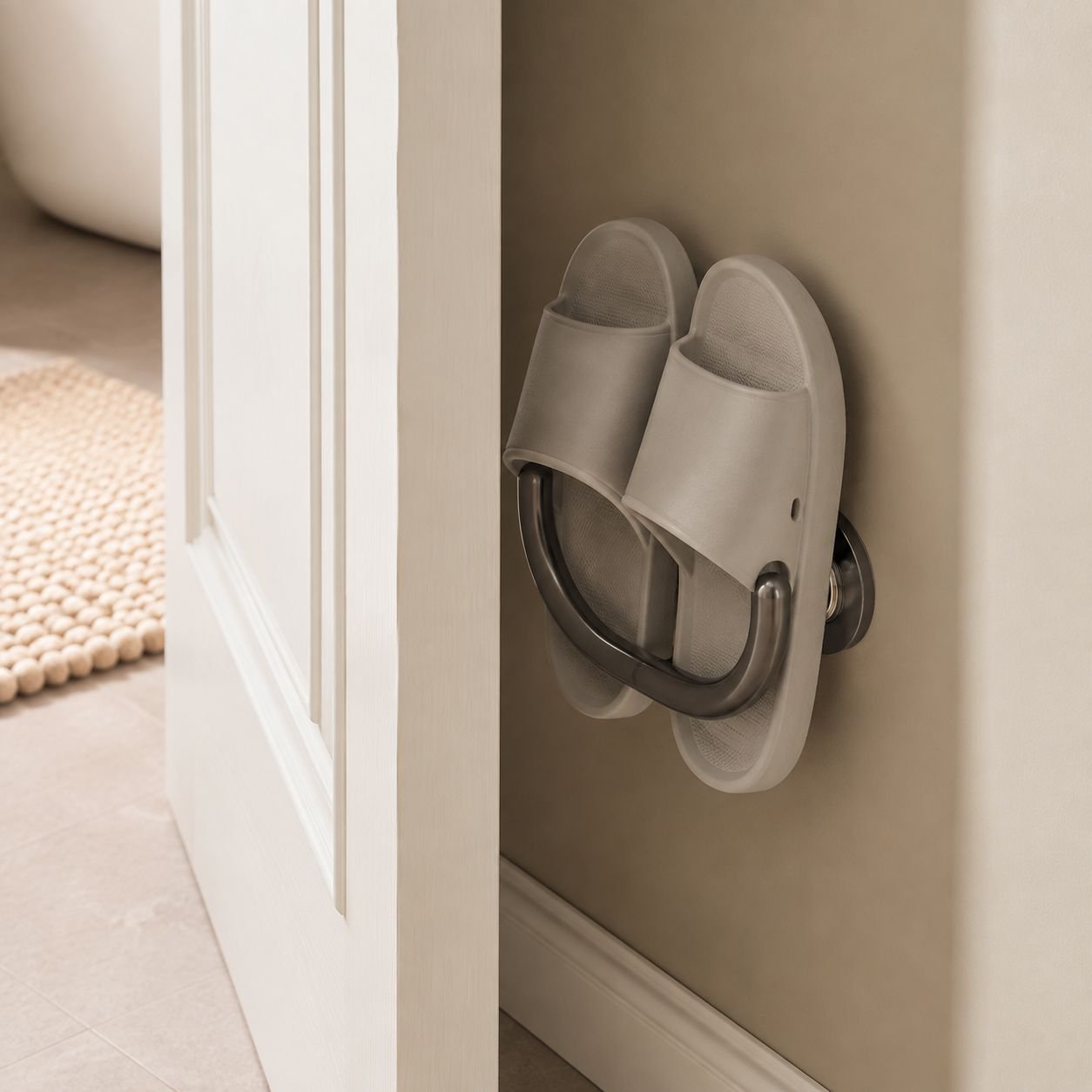 Bathroom storage shelf with water drainage design