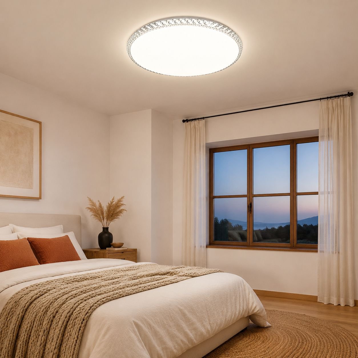Lámpara de techo moderna y tres en uno para dormitorio, adecuada para sala de estar
