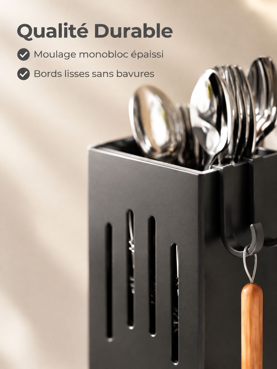 Solution de rangement cuisine pour organiser baguettes et couteaux