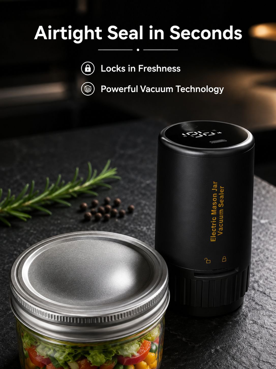 New Mason jar sealing machine, fully automatic small household food preservation machine, vacuum sea