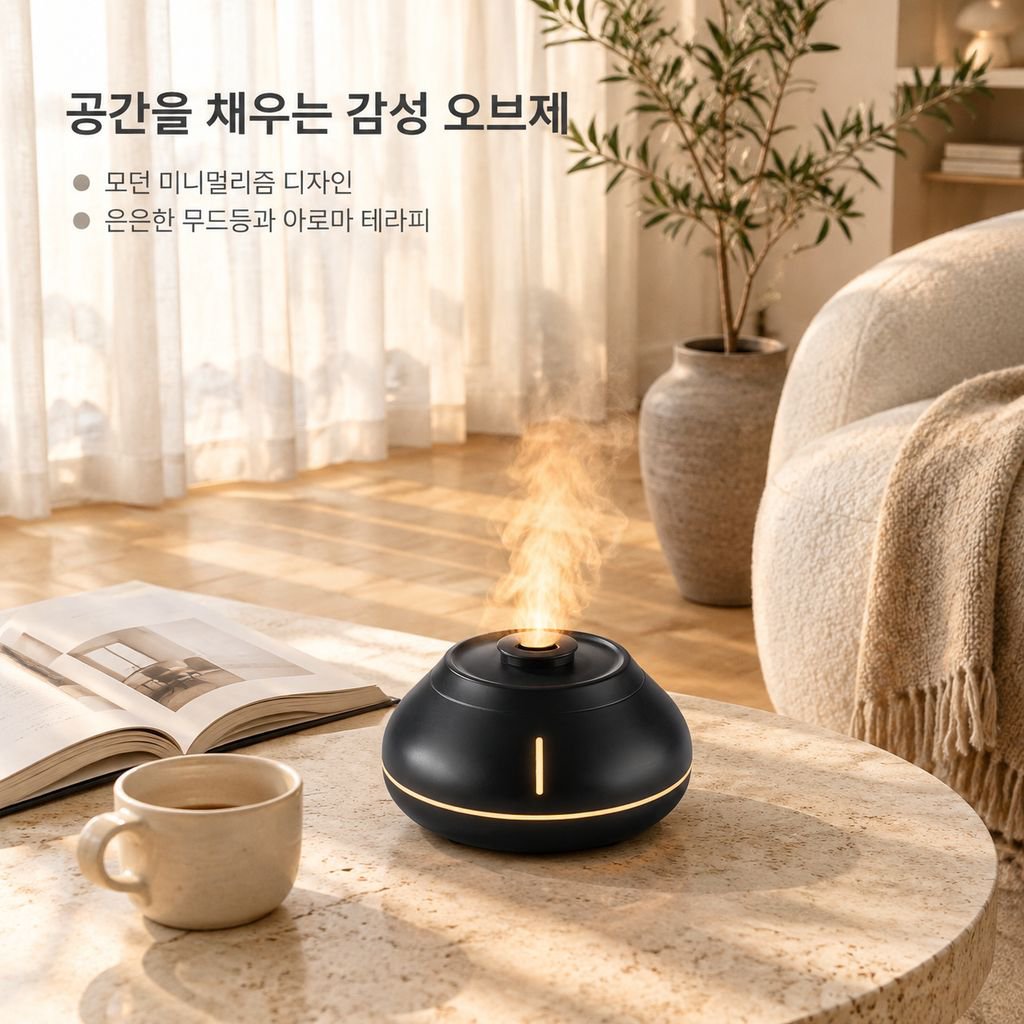 새싹 아로마 디퓨저 대용량 미스트 무드등 에센셜 오일 디퓨저