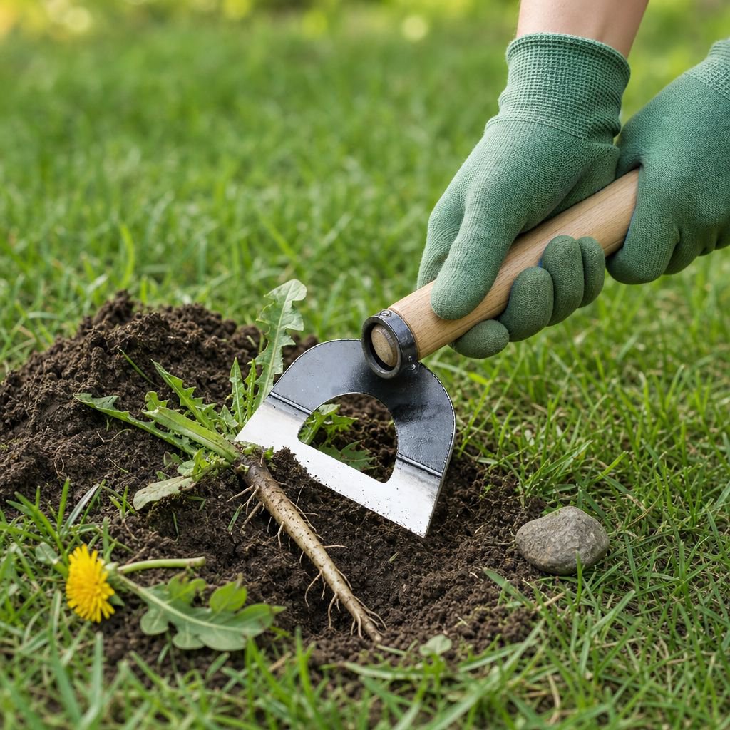 Landwirtschaftliche Hacke mit langem Stiel