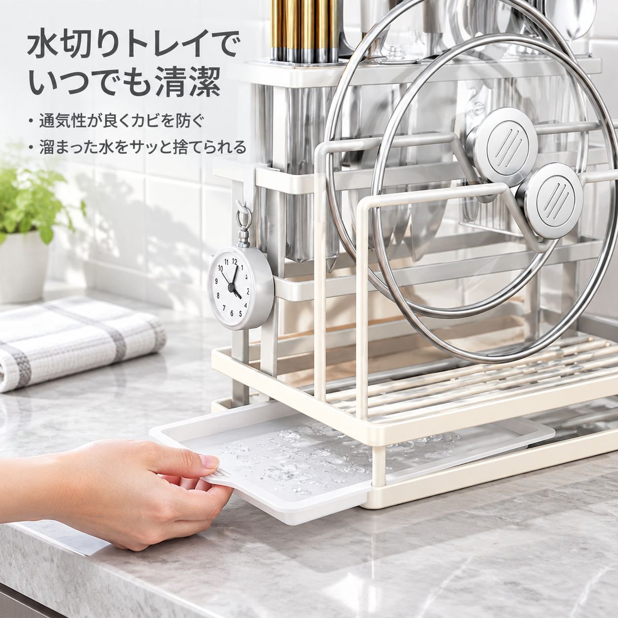 キッチンカウンター用包丁・箸ラック