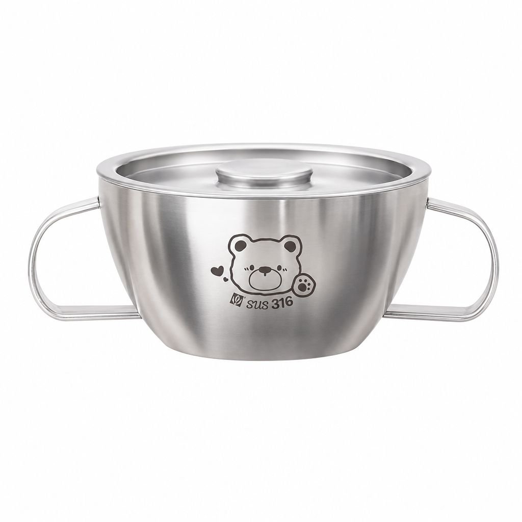 Cute Bowl with Lid 316 Stainless Steel Food Grade Household Bowl