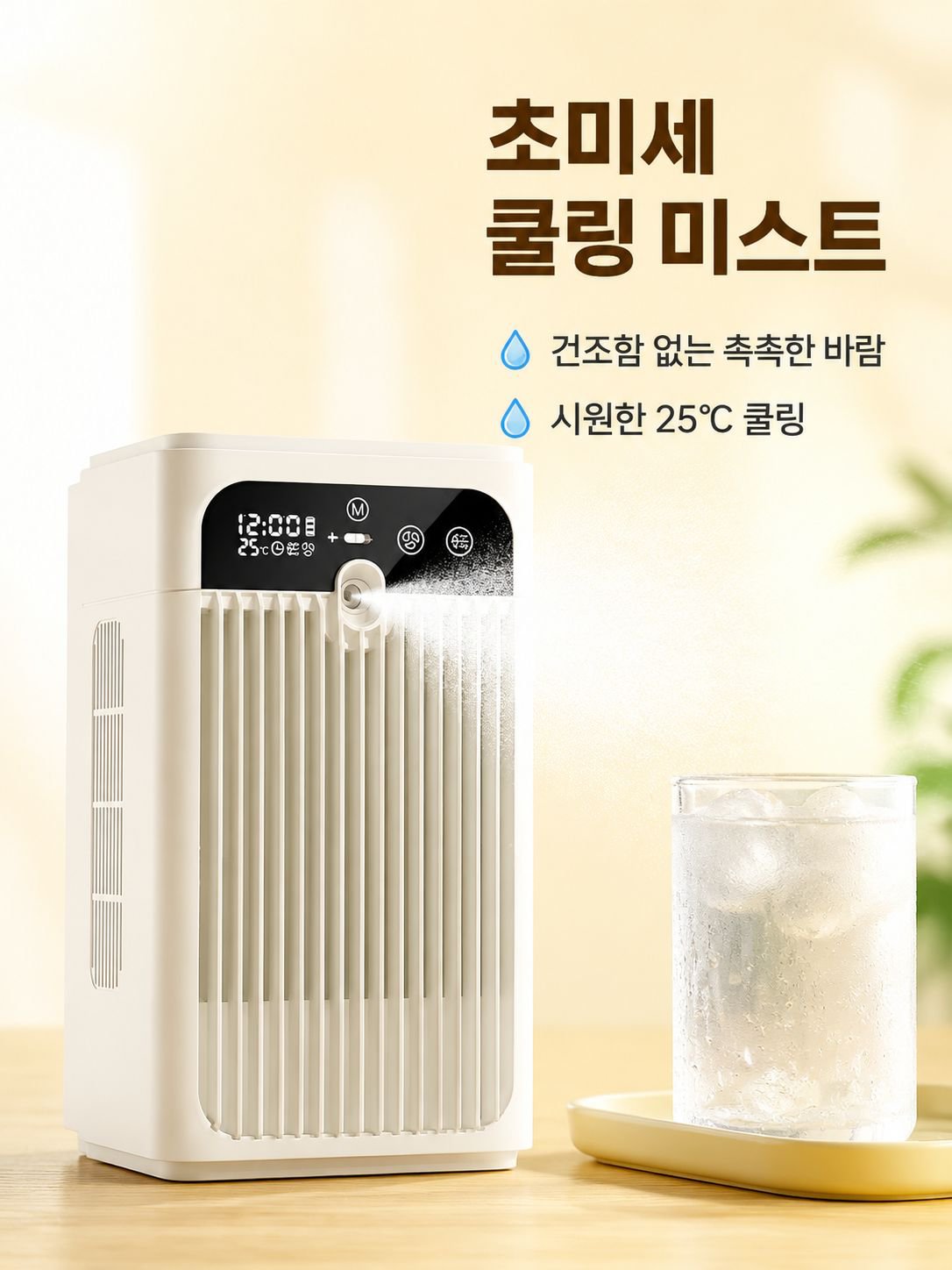 데스크탑 미스트 에어컨 선풍기
