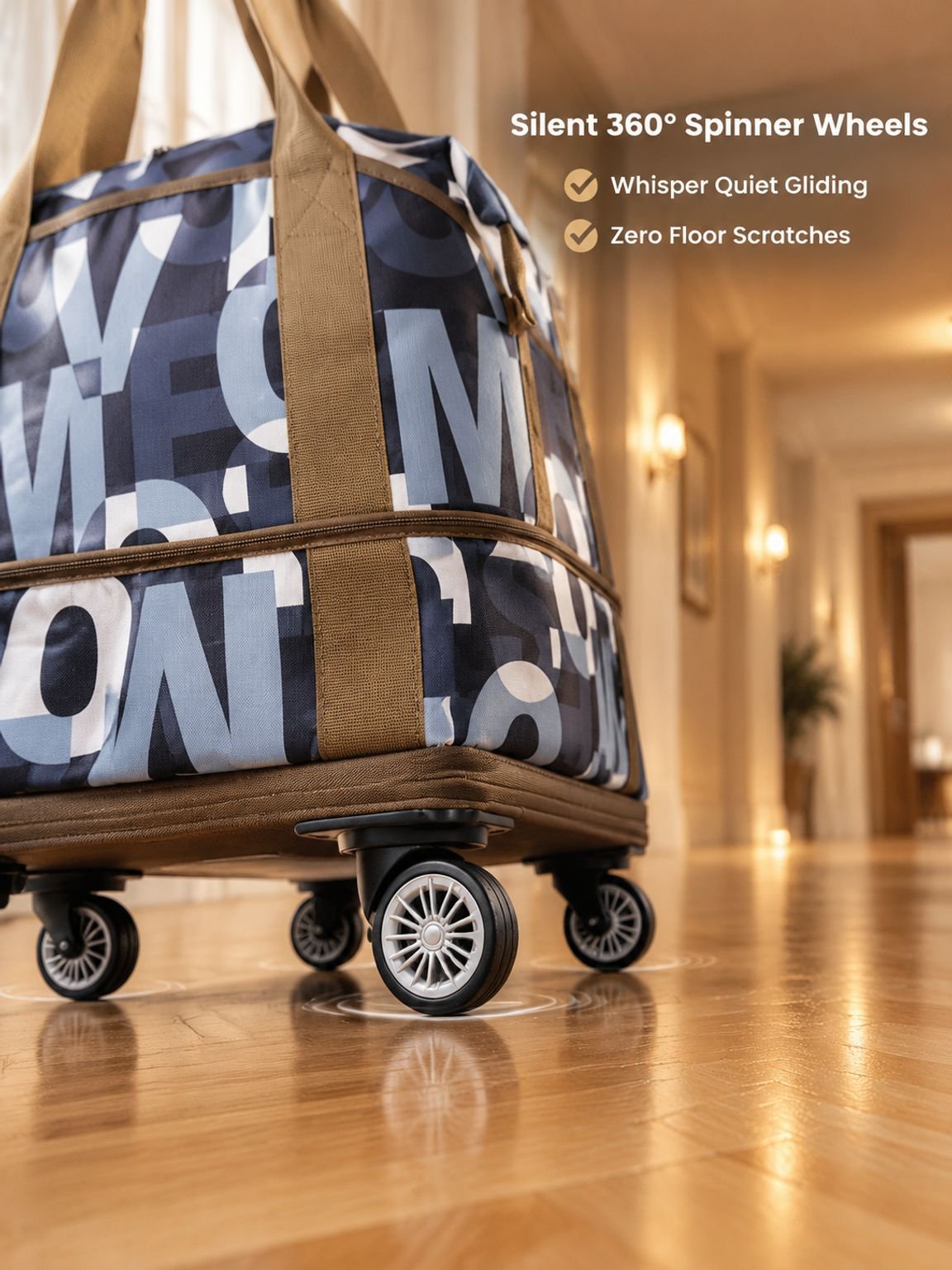 Tug Wheels Silent Travel Supplies Rolling Suitcase