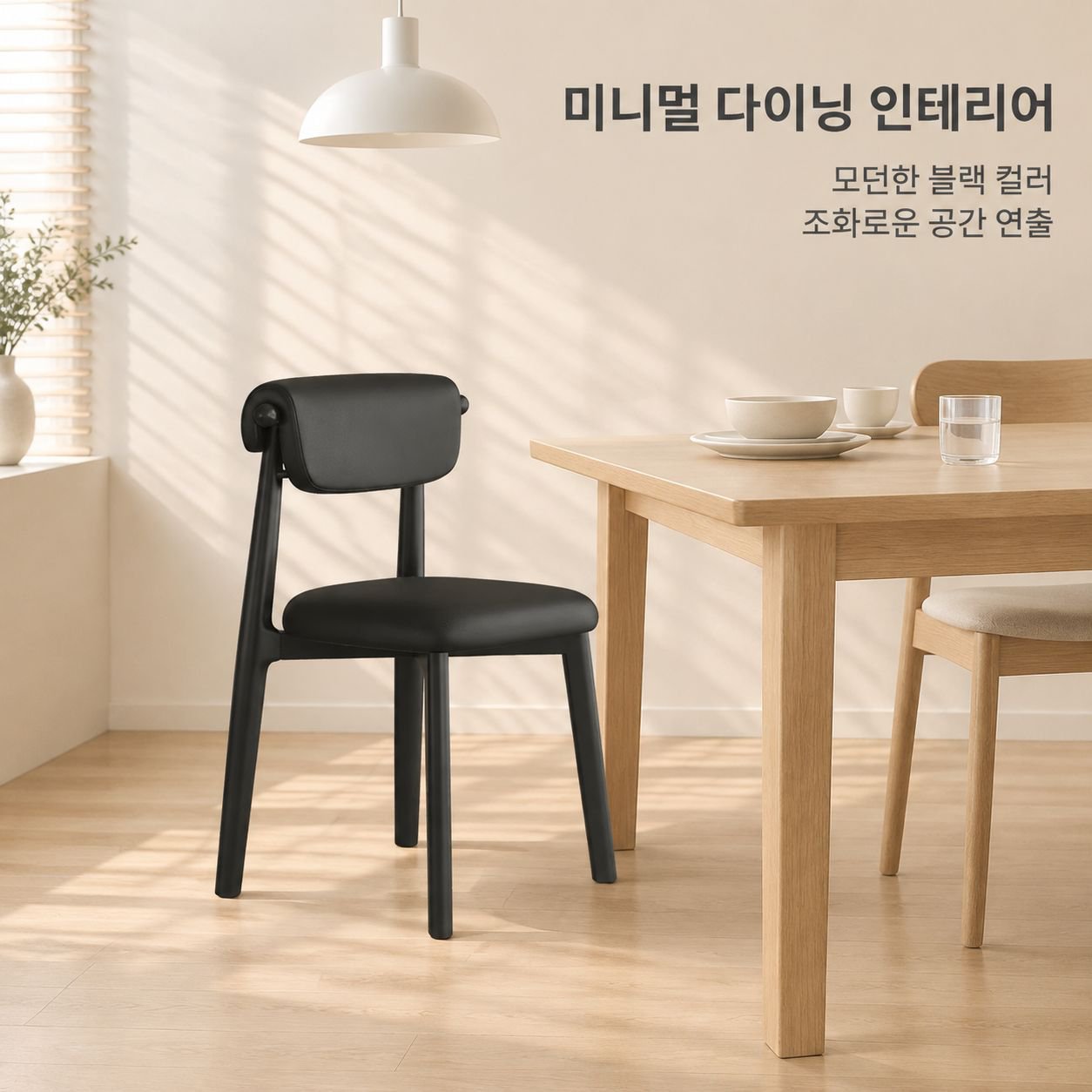 이탈리아 스타일 미니멀 '라이트 럭셔리' 등받이 의자