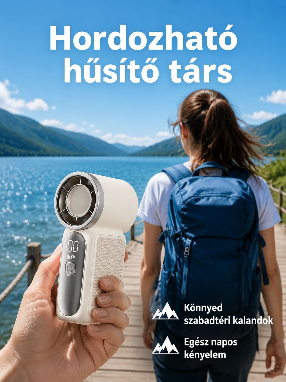 Modern USB ventilátor könnyű hordozhatósággal