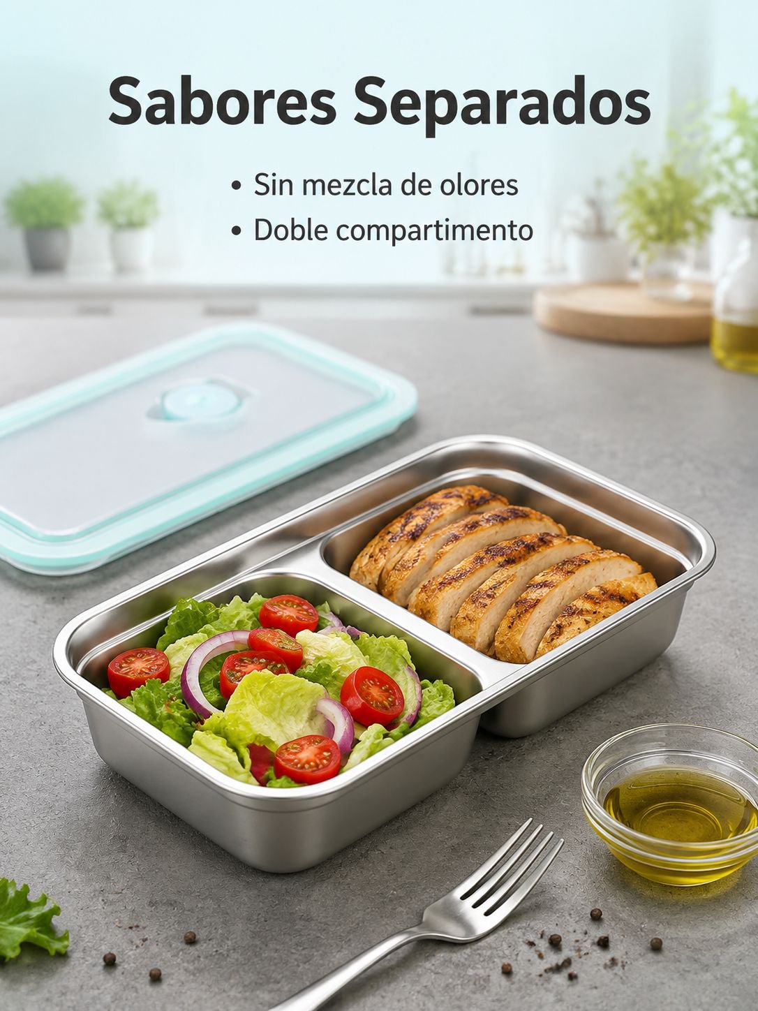 Transparent Lid Stainless Steel Lunch Box