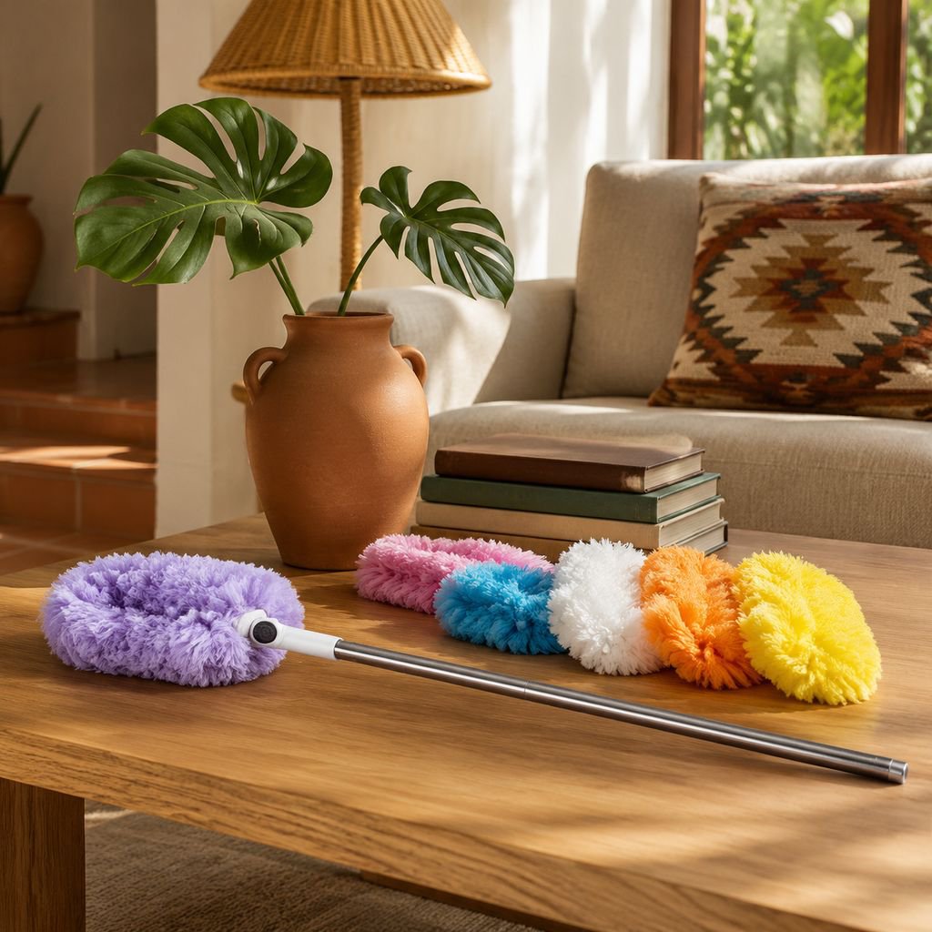 Herramienta de limpieza de polvo desechable y extensible