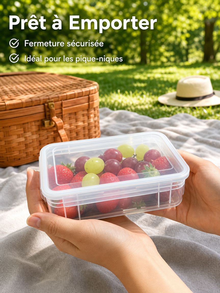 Boîte transparente pour une visibilité optimale des légumes