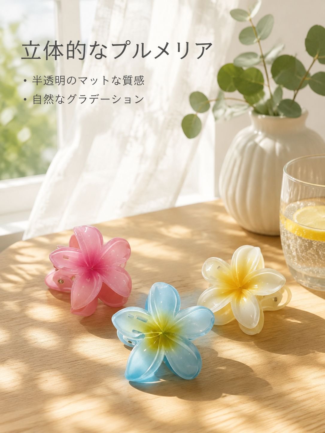 女性向けのカラフルなおしゃれなサメのヘアクリップ