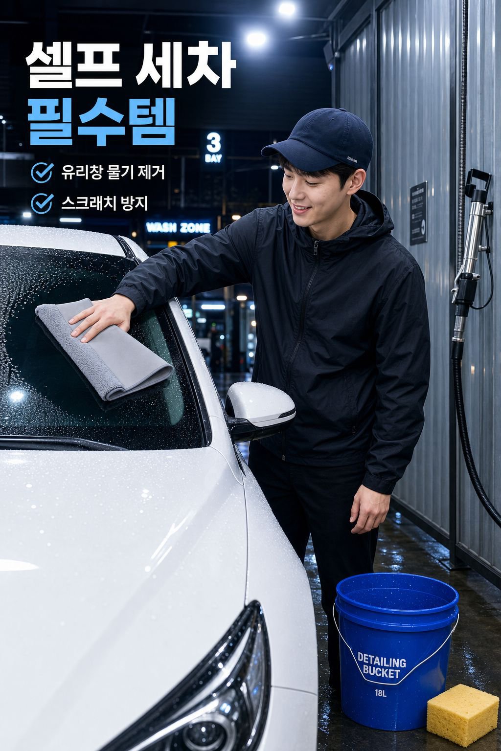 자동차 유리 청소 타월
