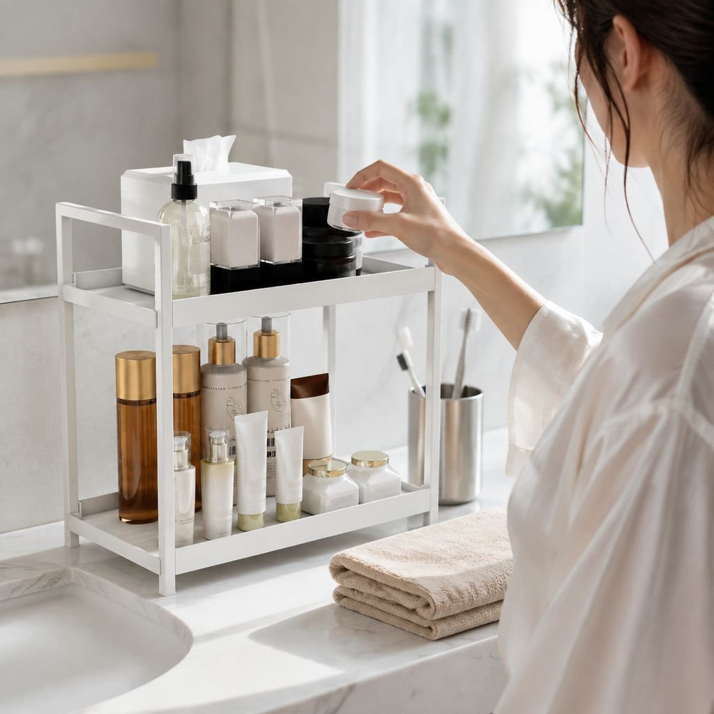 Makeup organizer for brushes, palettes, and perfumes