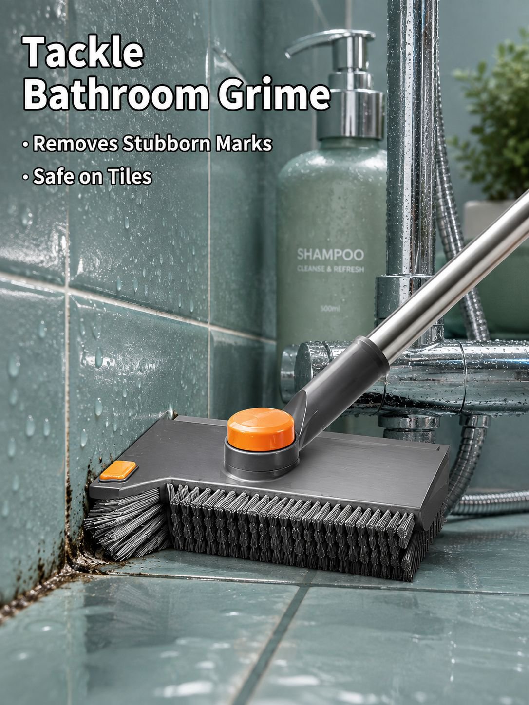 Multi-Functional Hard Bristle Floor Gap Brush