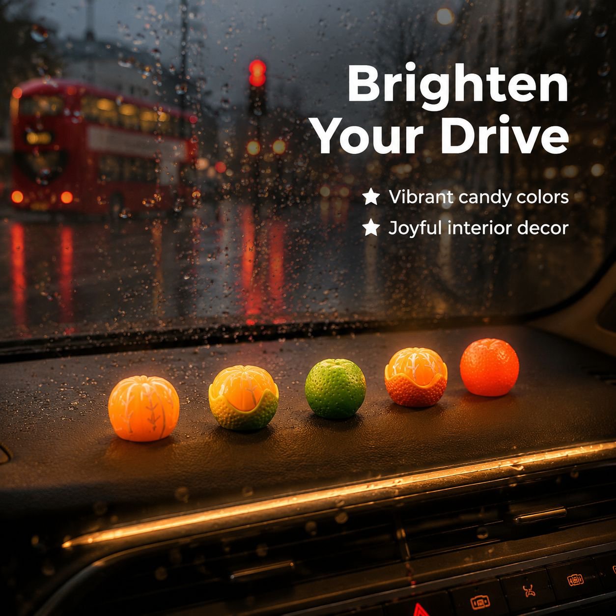 Center Console Candy Style Car Interior Decoration