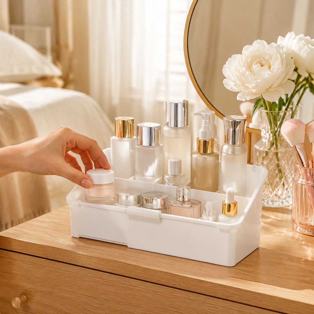 Adjustable Compartment Storage Organizer Box