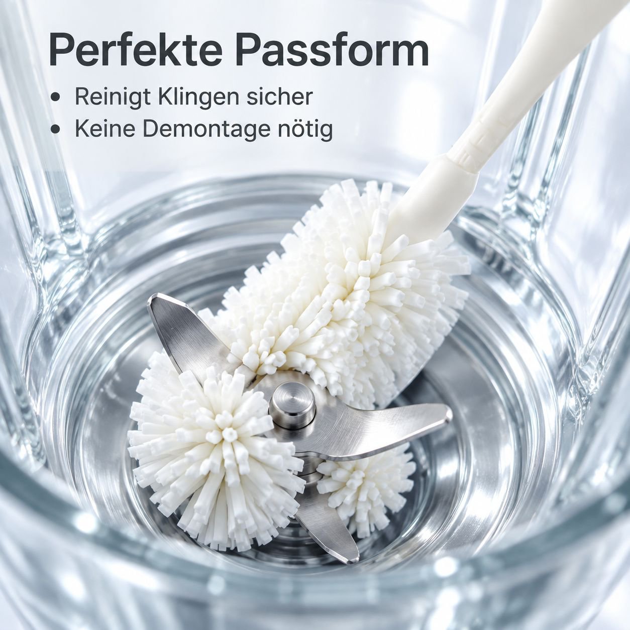 Langstielige Reinigungsbürste für Mixerbehälter