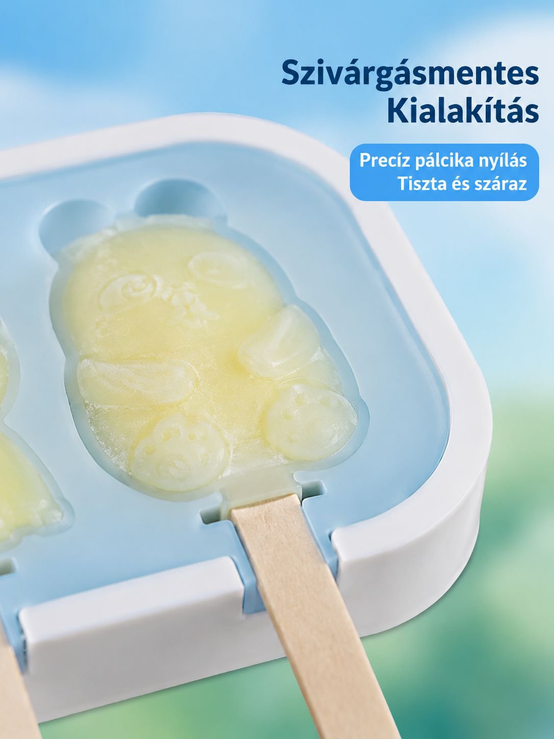Szilikon házi jégkrémkészítő forma