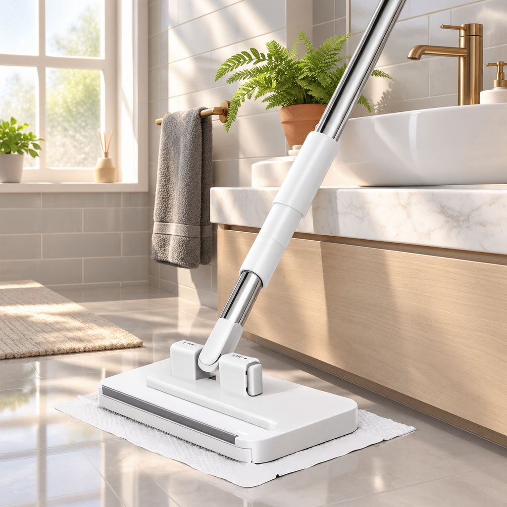 Convenient Automatic Mini Mop with No Washing Needed and Disposable Pads