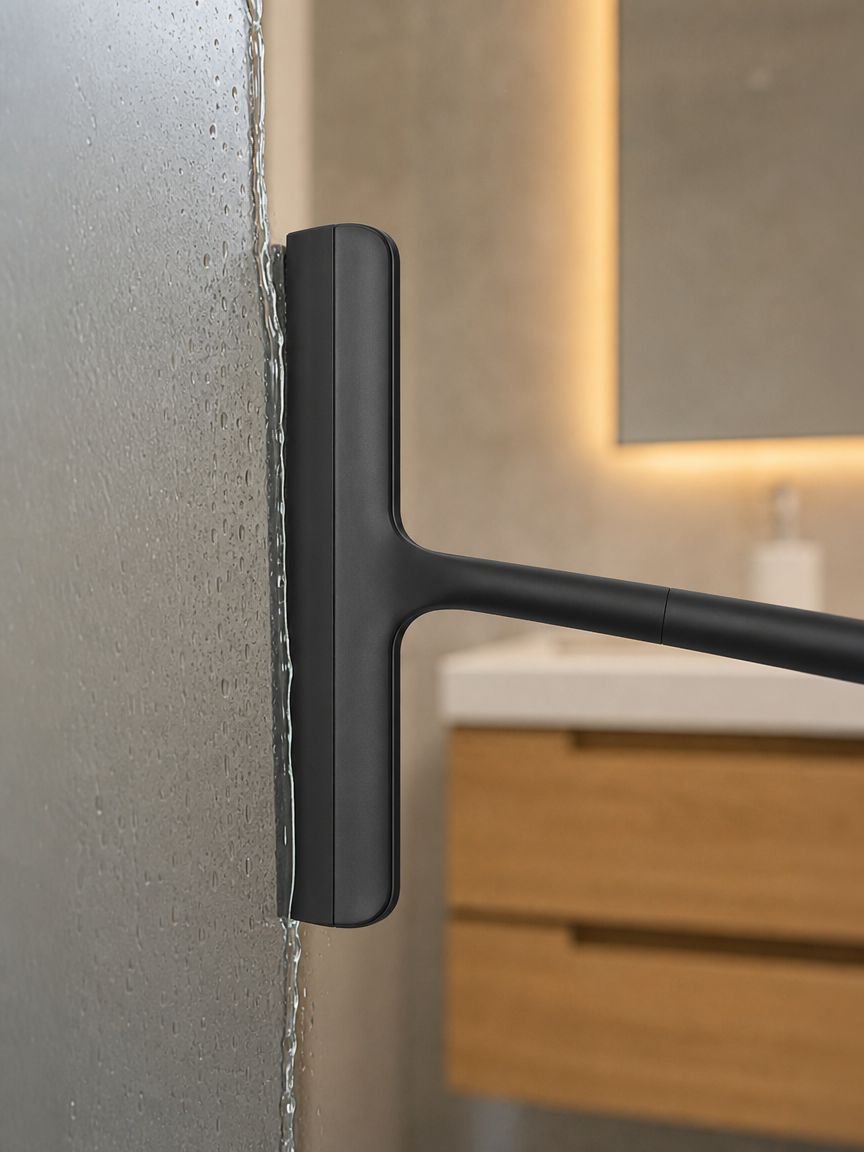 Professional household squeegee with spray brush